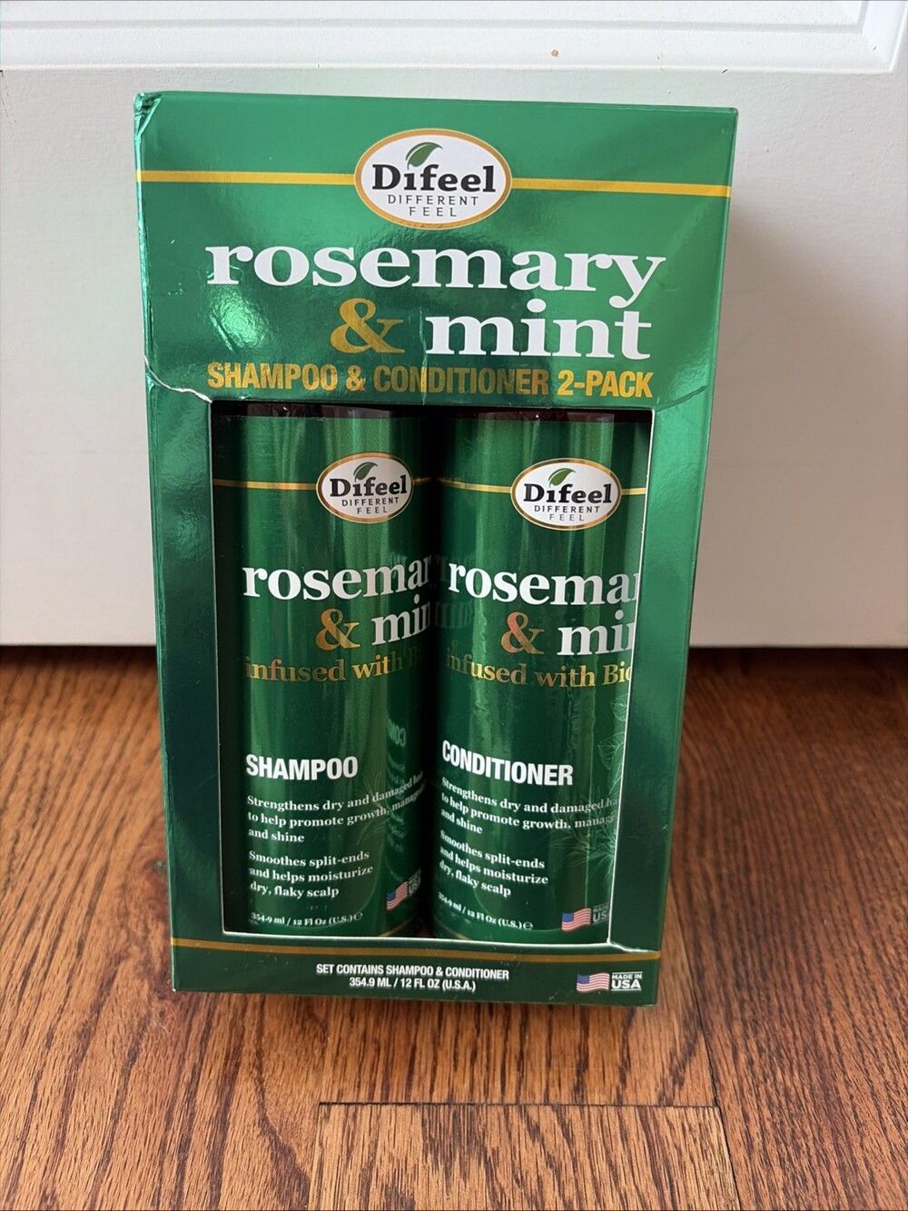 DIFEEL Rosemary Mint Biotin Hair Strengthening Shampoo & Conditioner Set - NEW!